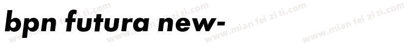 bpn futura new字体转换
